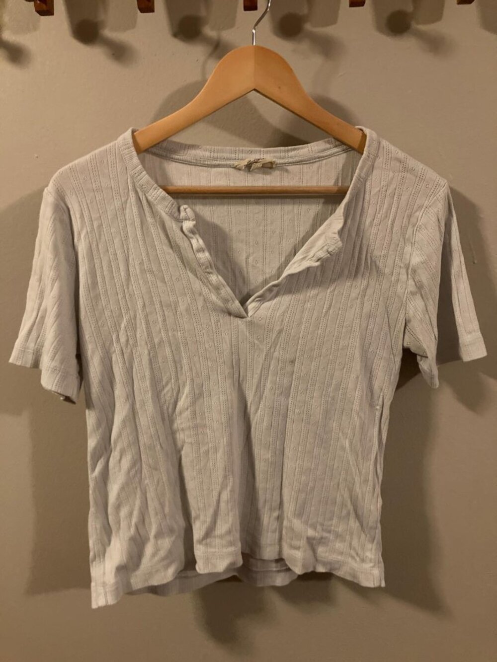 Madewell Pointelle Notch Neck Tee
